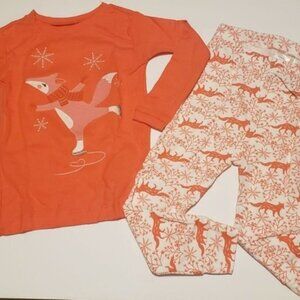 Baby Gap   sz 2  orange fox pajamas toddler girl